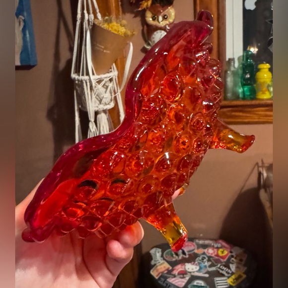 Fenton Amberina Hobnail Footed Bowl✨ - Picture 6 of 16